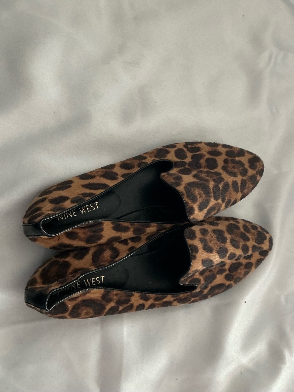 Nine West Leopard Print Slip-On Loafers - Brown & Black